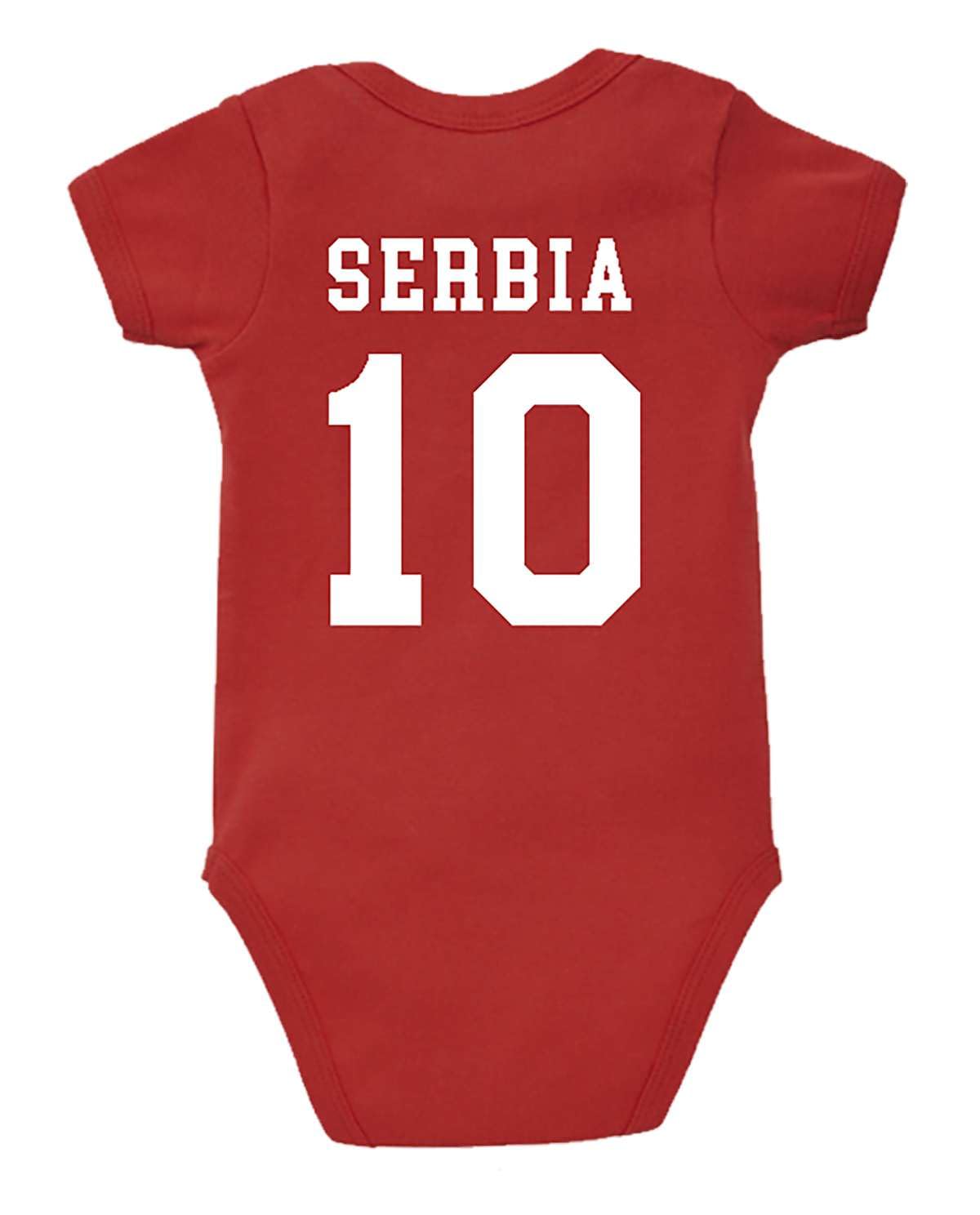 Kinder Baby Strampler Shirt Serbia Serbien mit Wunschname + Nummer