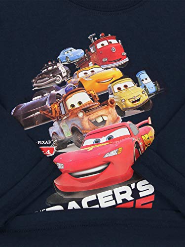 Disney Cars Lightning Mcqueen Toddler Long Sleeve T-Shirt Tee (3T, Navy) #TOP4