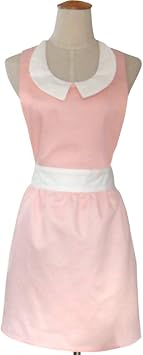 Hyzrz Stylish Cute Cooking Aprons for Women Girls Hair Nail Cosmetology Vintage Apron Pink