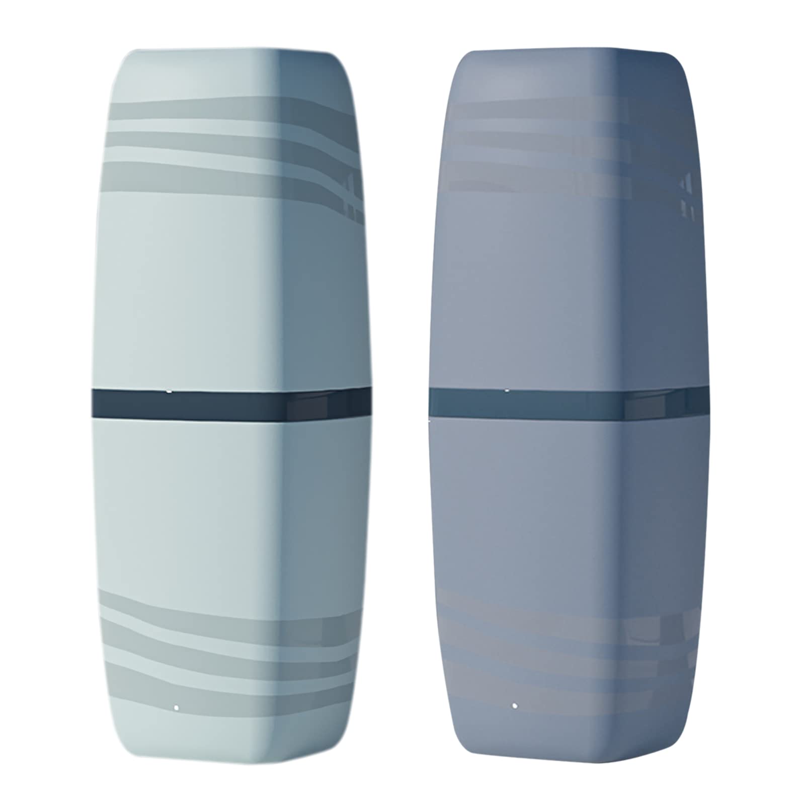 Jadin Porta Spazzolino da Viaggio, 2 pezzi Porta Spazzolini da Viaggio | portaspazzolini portatile per Campeggio, Viaggi, Scuola o Casa (grigio,verde)