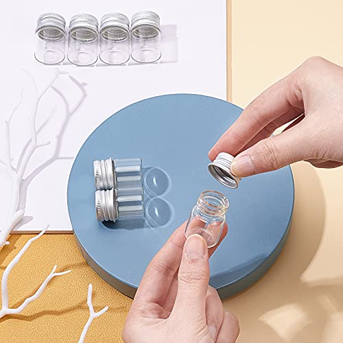 BENECREAT 20Pcs 5ml Versiegelte Glasflasche Mit Schraubverschluss Aus Aluminium Klare Flüssigkeitsprobenflasche Für Message Bottle… – Ansicht 3