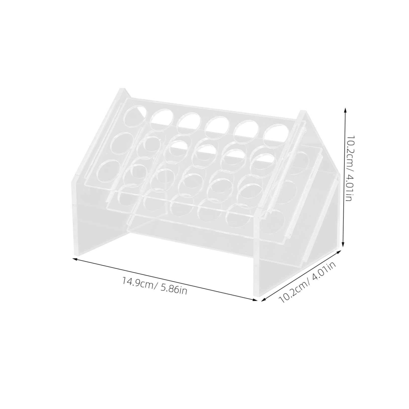 Ciieeo Clear Slant Test Tube Rack for Centrifuge Tubes for Lab Storage Holds Test Tubes Organizing