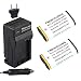 Newmowa KLIC8000 Replacement Battery (2-Pack) and Charger kit for Kodak Z1012 is, Z1015 is, Z1085 is Z1485 is, Z612, Z712 is, Z812 is, Z8612 is