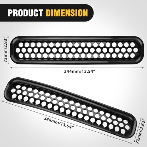 Nilight 7Pcs Front Grille Trims Inserts Cover Guard Fit for 1997 1998 1999 2000 2001 2002 2003 2004 2005 2006 Wrangler TJ & Unlimited by Nilight - Image 2