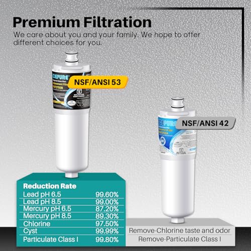 Image of ICEPURE PLUS CS-52 NSF /ANSI 53 Certified Refrigerator Water Filter Replacement for Bosch 640565, Whirlpool WHKF-R-PLUS, EVOLFLTR10, Cuno CS-51, CS-450, CS-451, CS-452, 5553629, 5586606, 1Pack