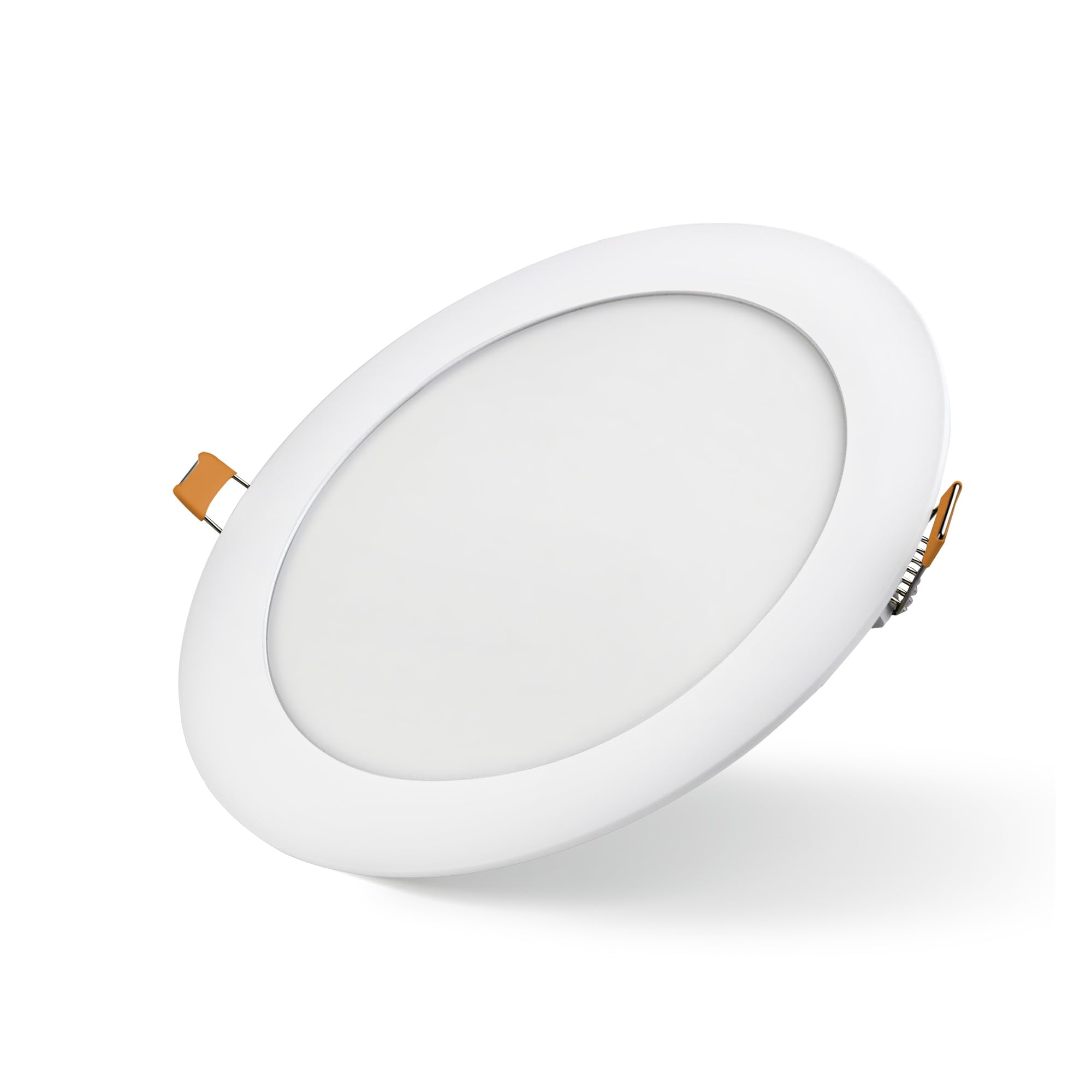Bright Source White Led Round Panel Downlight, Slimline Recessed Ceiling Spotlight, Trim, 15W, 1200Lm, 3Cct Adjustable Colour 3000K 4000K 6000K, Ip20, 171Mm Cutout