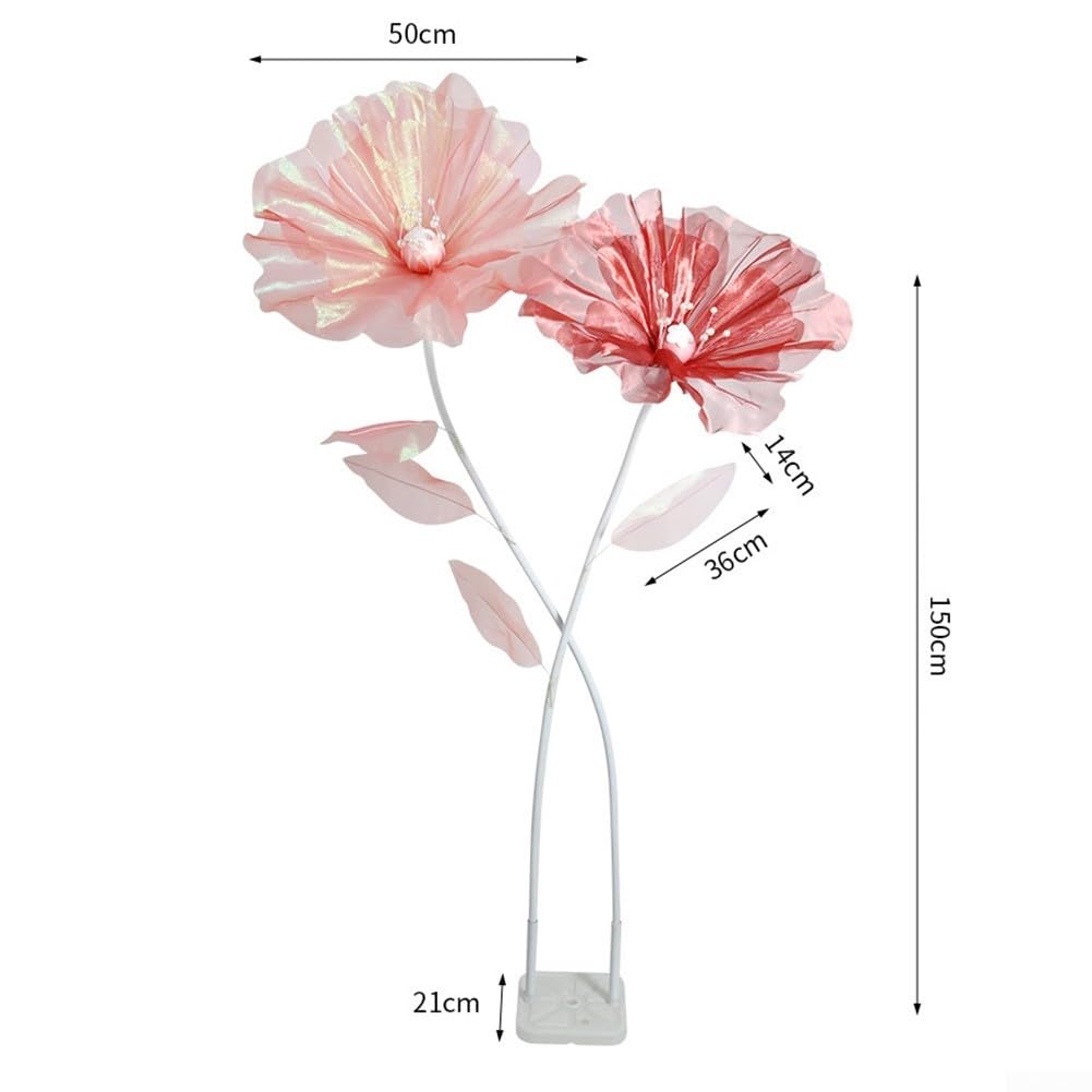 Seidenblume Hortensie mit Stiel 150cm für Vase(Red and Pink Suit) | 50cm Blütenkopf, leuchtende Farben, für ideal als Blickfang, für Brauttisch, zeremonieller Hintergrund