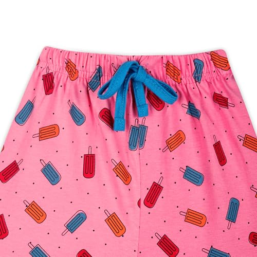 Image of T2F Girls Cotton Printed Shorts (Pack of 5)