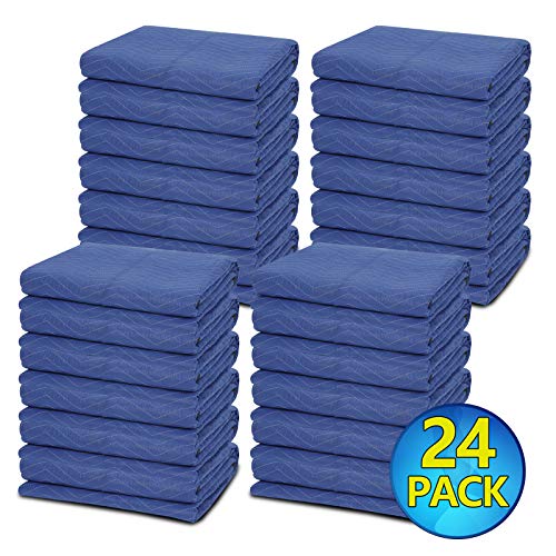 24 Moving Blankets - Deluxe Pro - 80 x 72 Inches (35 lb/dz)