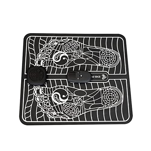 Machine de stimulateur musculaire de circulation de pied de tapis de masseur de pied d'USB EMS pour des hommes femmes, détendez les muscles de rigidité, 6 modes, 9 niveaux d'intensité Cover
