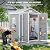 CDCASA 6x3 FT Resin Storage Shed, Waterproof Outdoor Shed with Floor & Window & Lockable Door Included, Outside Plastic Tool Sheds for Garden, Patio, Backyard, Light Gray