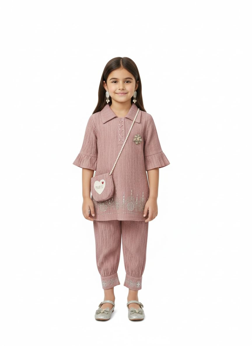 R I T COLLECTION Girls Cotton Blend Co-Ord Set for Kids ? Stylish Summer Outfit with Crop Top & Wide Leg Pants | Casual Dress - Review, Price and Buying Guide