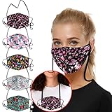 Bumplebee Mundschutz mit Schlüsselband Waschbar Bunt Mehrweg Halstuch Bandana Tücher, Atmungsaktiv Sport Earloop-Schal, Mund und Nasenschutz Stoff für Damen Herren