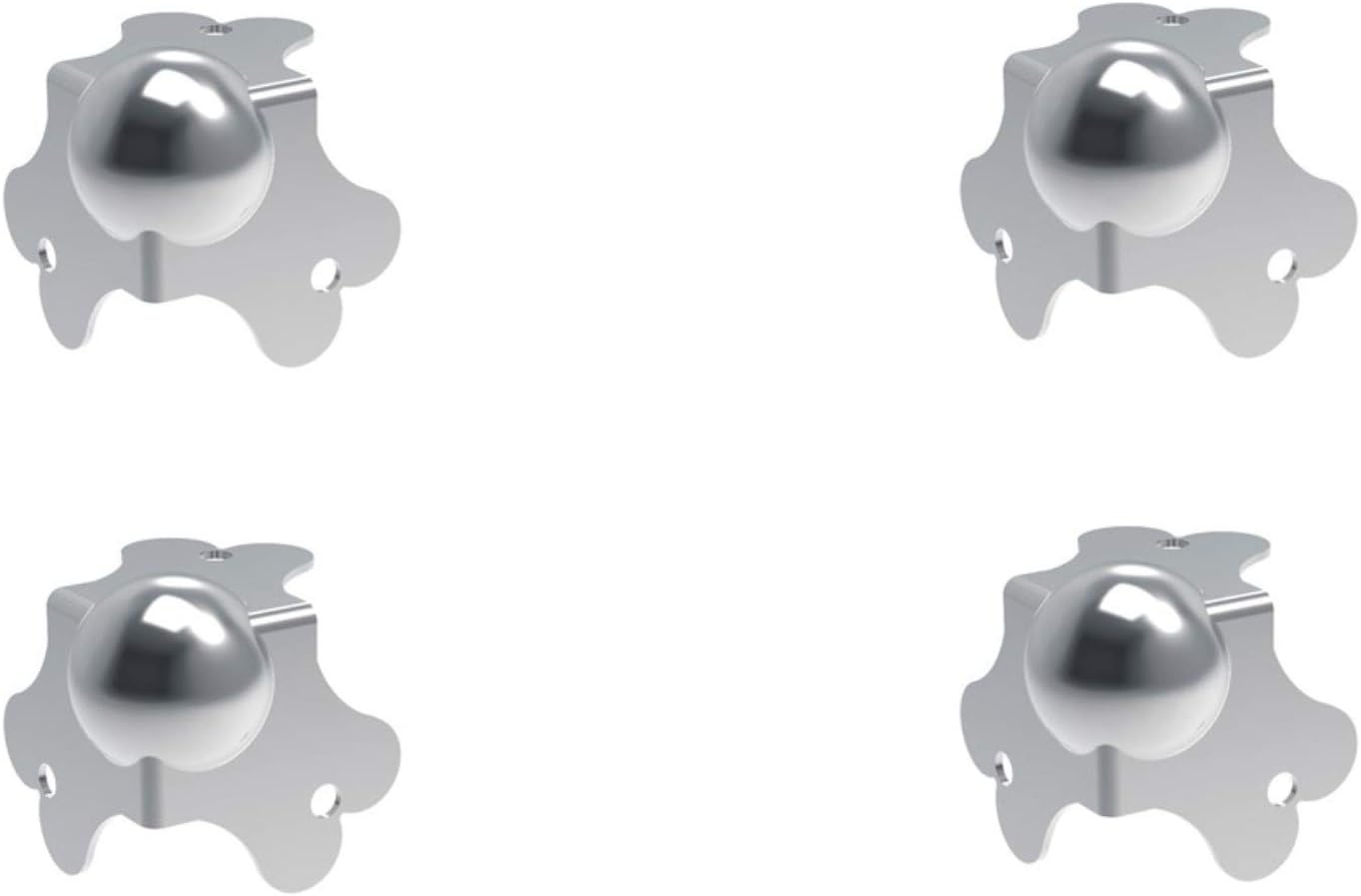 Penn Elcom Flight Case Small Ball Corner (Set of 4) Top/Male | Zinc Finish | DJ/Audio/Sound Box (4.1 * 4.1 * 4.1 cm) Round Angle Edge | Case Protection with 3 Holes | Easy to Fit