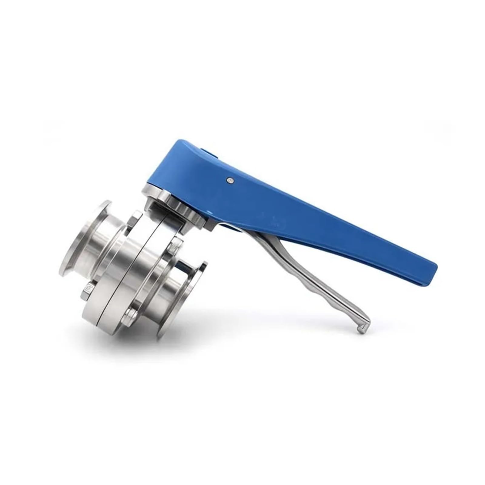 AARTERZZA 32mm Ferrule O/D 50.5mm SS304 Stainless Steel Squeeze Trigger Flow Control Tri Clamp Butterfly Valve Pipe Fitting