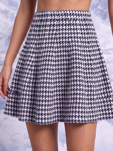 Image of Mehrang Spandex Women's Classic Stretchy All Time Trendy Skater Skirt with Attached Inner Shorts and Flared Inskirt