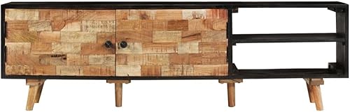 Miniatura 2 de Armario de TV, armario de TV de esquina de madera, mueble de TV para sala de estar, gabinete de TV de perfil bajo, adecuado para dormitorio, sala de