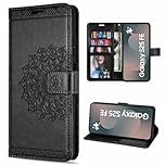betterfon Mobile Phone Case Compatible with Samsung Galaxy S25 FE, Flip Case, Protective Case with Card Slots, Magnetic Closure, Flip Case, Black