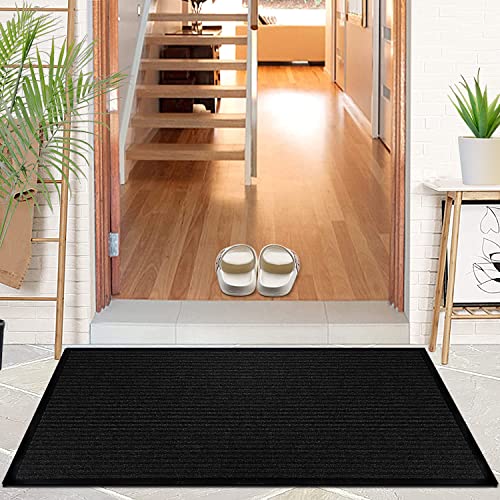 image for LuxUrux Durable Rubber Door Mat - Heavy Duty, Indoor/Outdoor, Easy to 