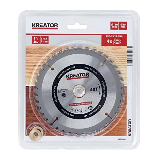 KREATOR KRT020407 - Disco de sierra madera 150mm40d