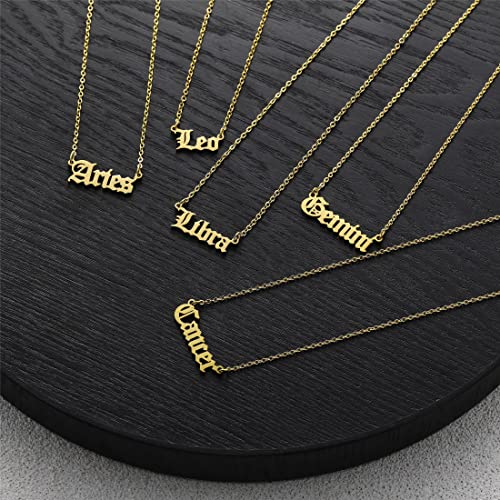 Collar Zodiacal de Plata y Oro para Mujer Aquarius