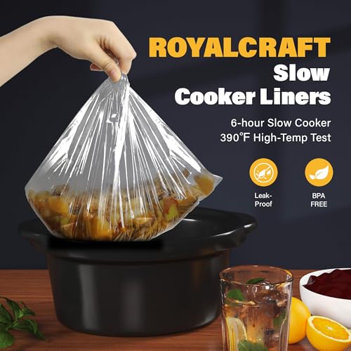 Image of Sunvivi Slow Cooker Liners, Disposable Cooking Bags Large Size Pot Liners Fit 1QT to 4QT,Suitable for Oval & Round Pot 10 Count