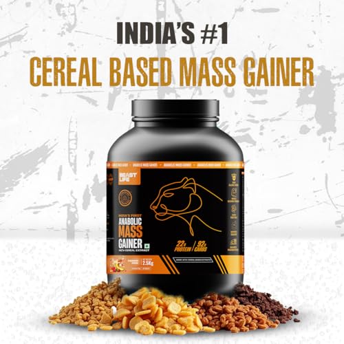 Image of BeastLife High Protein Mass /Weight Gainer | 2.5 KG | Strawberry Banana | NABL LAB Tested | For Muscle Gain & Fast Growth | Cereal-Based Formula, No Maltodextrin | India's #1 Cereal Based Bulk Gainer