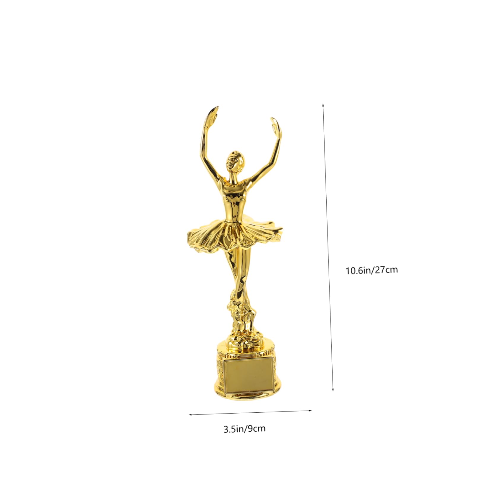 Happyyami Dance Competition Trophy Resin Dancing Lady Shape Award Trophy for Dec