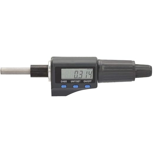 Digital Micrometer Led Head, 0-25MM Not Easy to Rust Electronic Micrometer Head, Professional 0-25MM X 0.001MM Micrometer Head for Mechanic Measure
