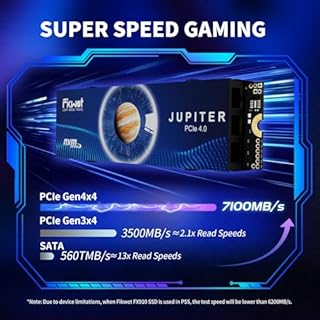 Fikwot FX910 M.2 1To SSD, NVMe 1.4 PCIe 4.0 ssd avec dissipateur, Jusqu'à 7300 Mo/s, 600 TBW Format 2280 pour PS5 et de Bureau