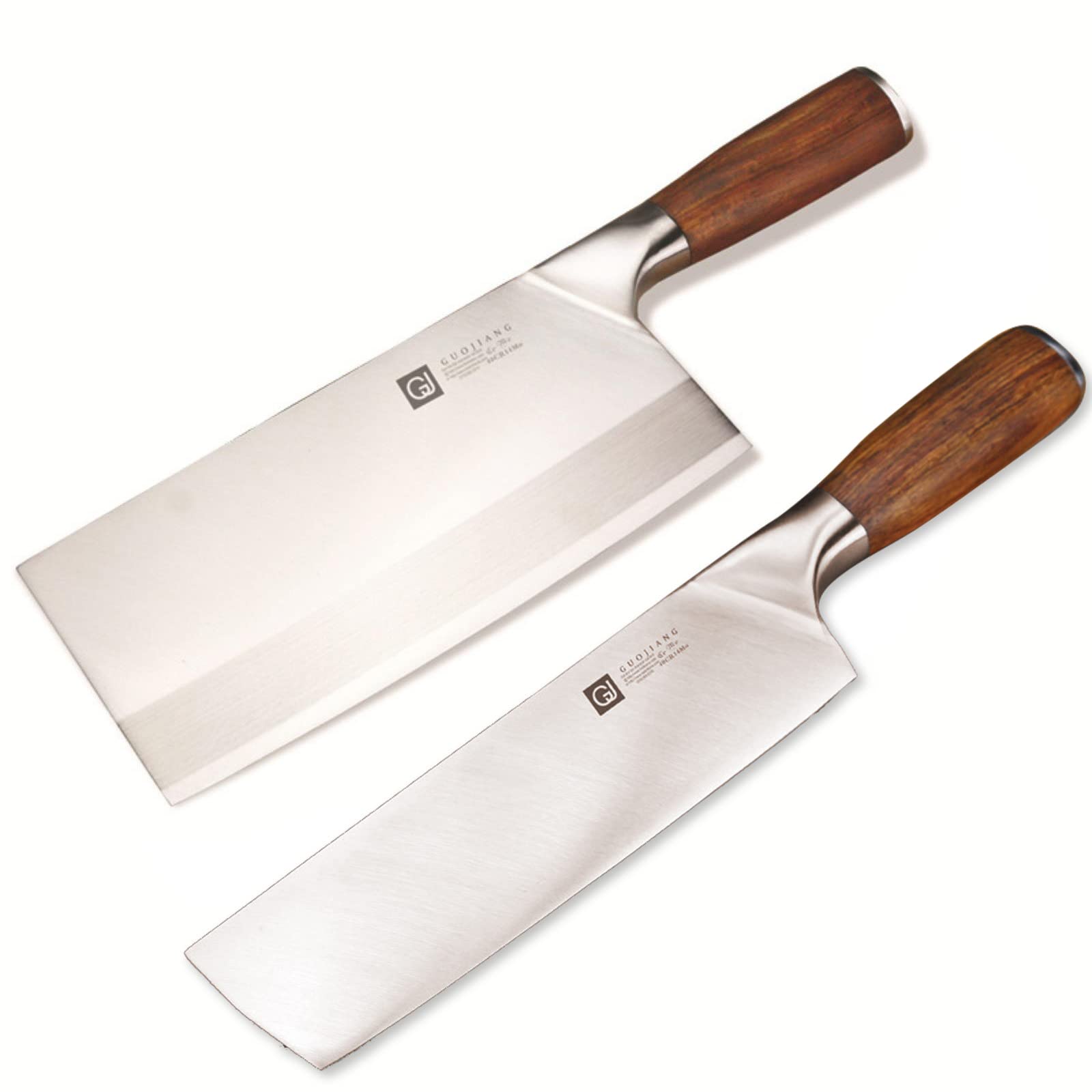 2 Pezzi Popolari coltelli da Chef in Acciaio Inox Coltello per affettare Carne Pollo Verdura Migliore mannaia Cinese Posate da Cucina