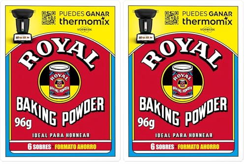 Royal Baking Powder, Levadura en Polvo para Horno, Pack 6 x 16 g - 96 g (Paquete de 2)