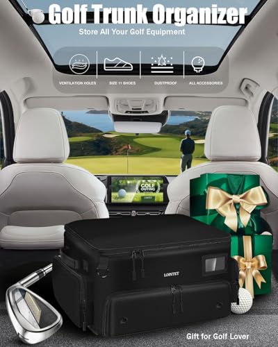 image for LOINTET Golf Trunk Organizer, Waterproof Car Golf Locker with Separate