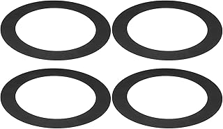 PATIKIL Goof Rings for 4" Inch Recessed Can Lighting Down Light, 4 Pcs Metal Goof Trim Rings Cover, Outer Diameter 6.7-inch, Inner Diameter 4.25-inch, Matte Finish Black，Flush Mount