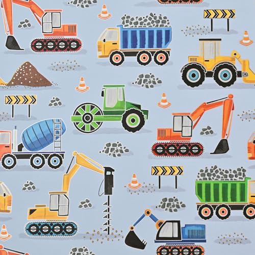 Geschenkpapier 70cm x 2m Rolle Baustelle - Geschenkpapierrolle...