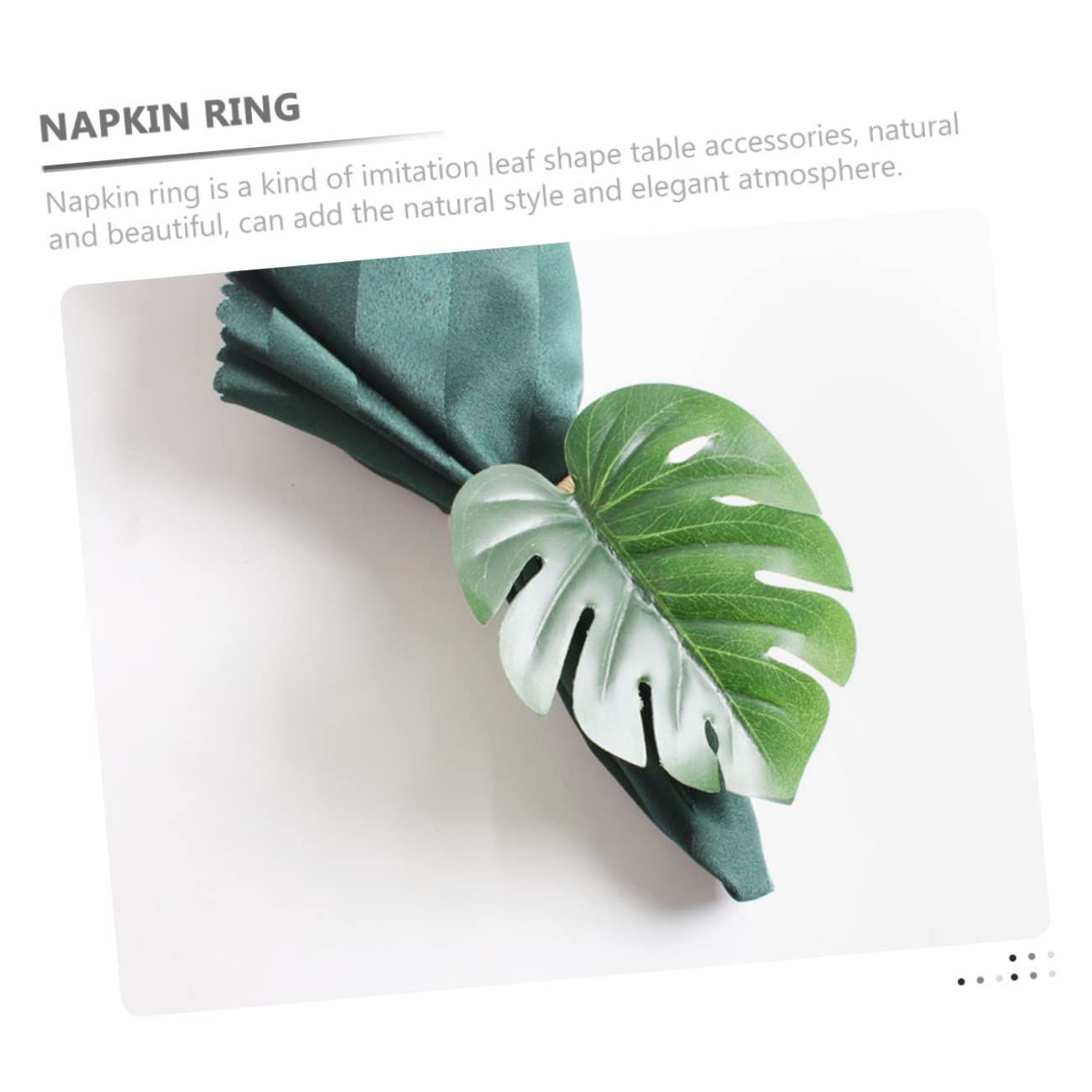 Alipis 5 Set Portatovaglioli Foglia Di Monstera Con Portatovaglioli Per Tavoli Portatovaglioli Realistici Decorazione Per Tovaglioli Anello Di Tovagliolo Di Festa Cannuccia 6 Pezzi*5