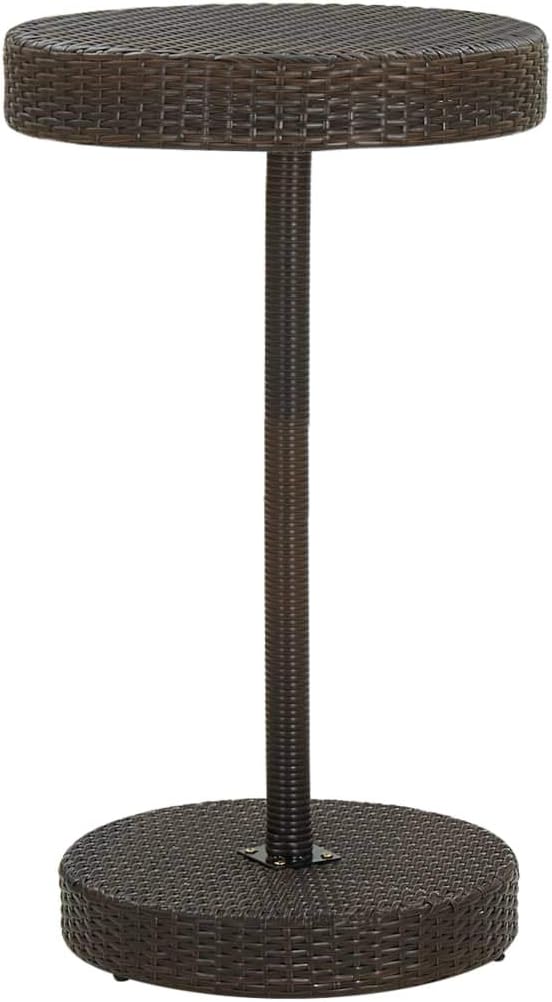 SKM 3 Piece Patio Bar Set Poly Rattan Brown-4768