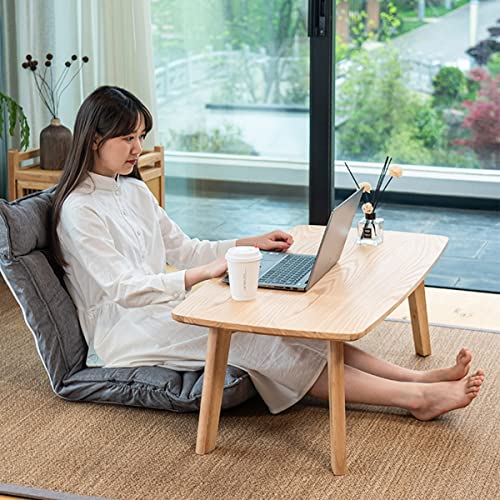 Table basse en bois massif 60x40x30cm stable pour ordinateur