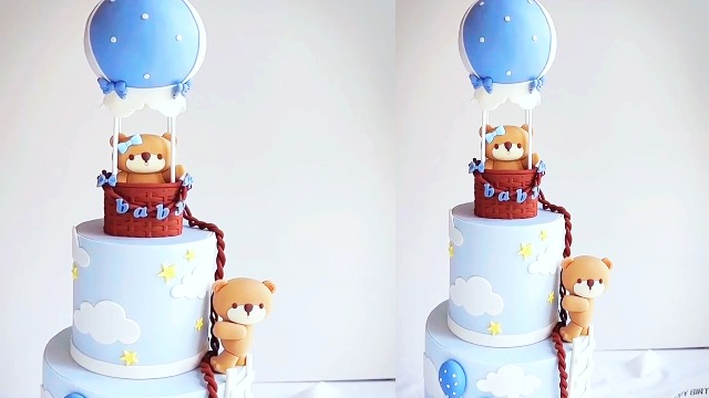 JeVenis decorazione per torta babyshower marrone topper per torta con orsacchiotto decorazione per torta rivelazione di genere forniture per feste babyshower con orso decorazione orsacchiotto