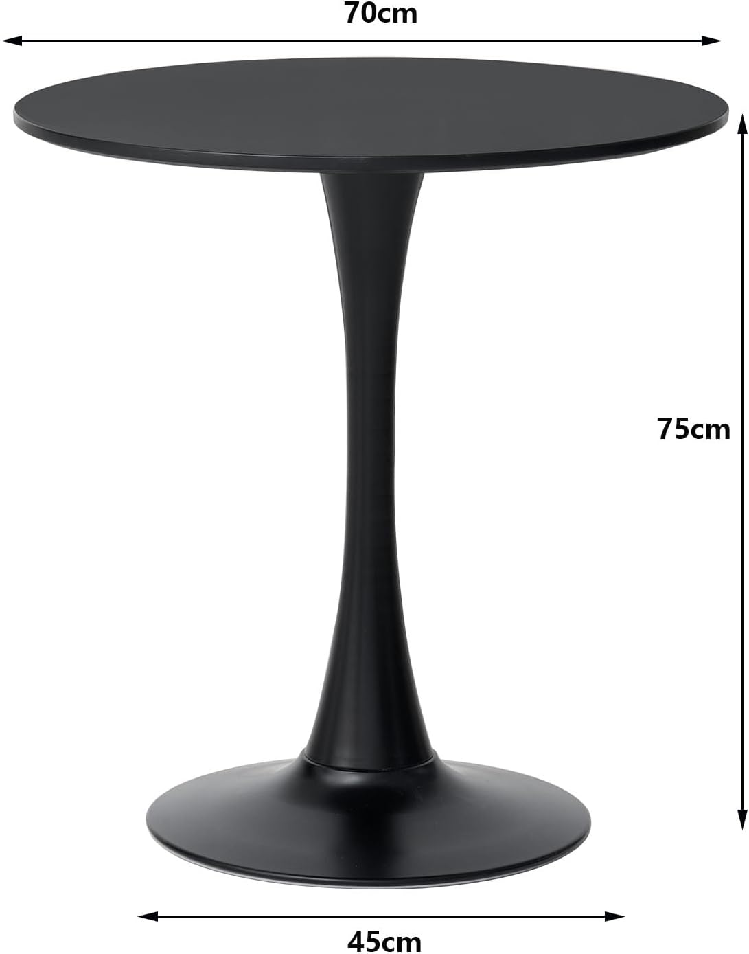 BenyLed 70 cm Round Dining Table - detail view