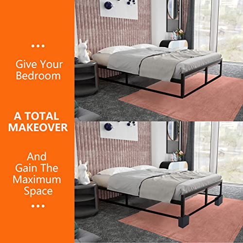 Dedu Bed Risers 4 Inch Heavy Duty 4 Pack, Furniture Risers With Rubber Pads Supports Up To 6600 Lbs, Upgrade Rectangle Couch Risers L Shape For Sofas, Couch, Desk Or Chair (Black) #TOP3