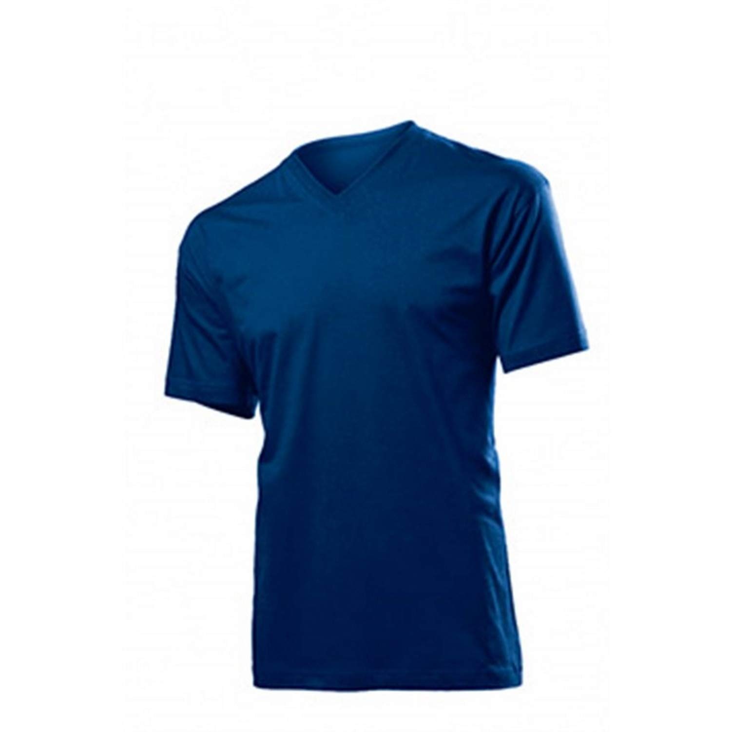 Stedman Apparel Men's Classic-T V-Neck/ST2300 Regular Fit Short Sleeve T-Shirt, Navy Blue, Large