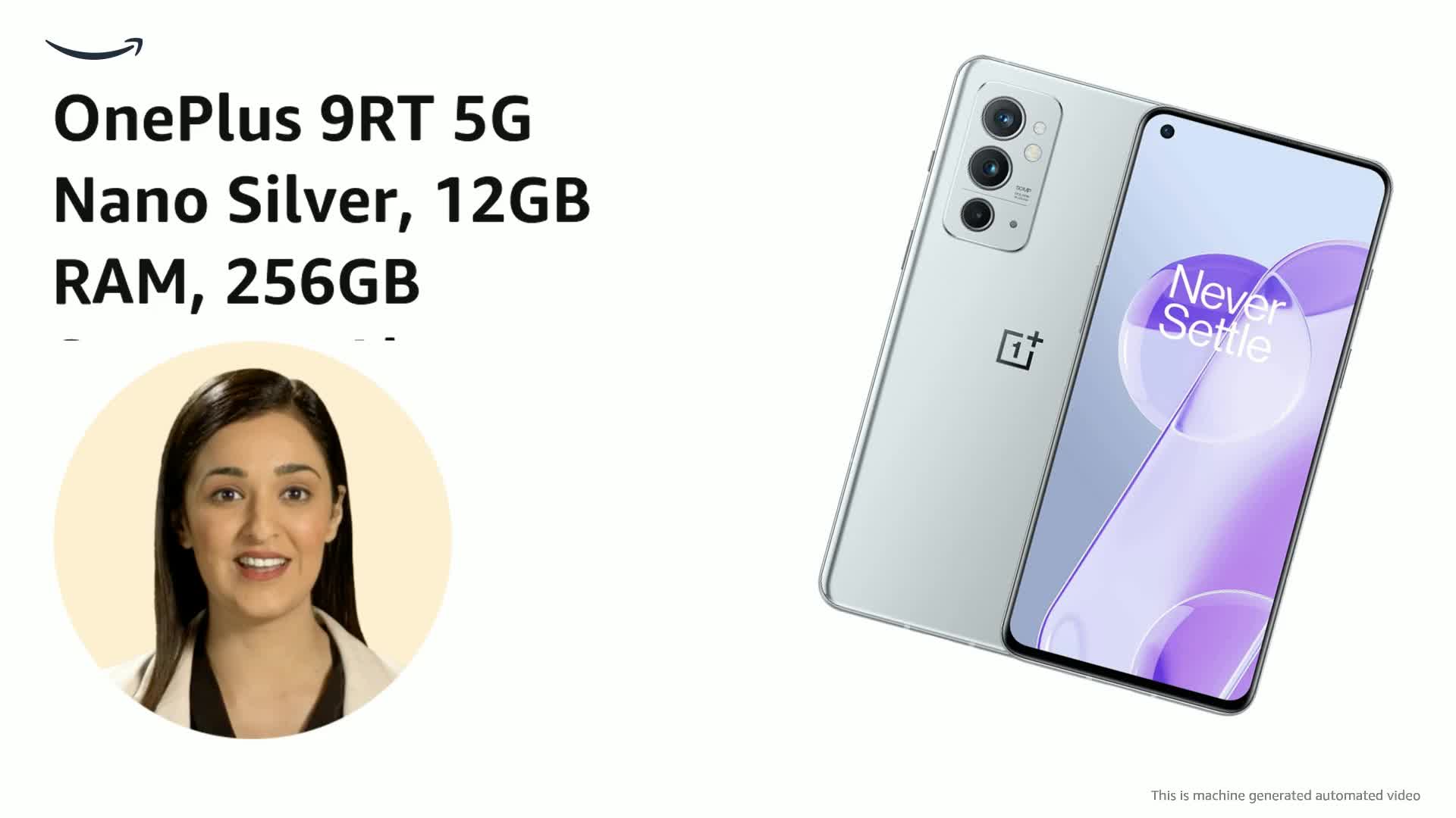 Refurbished) OnePlus 9RT 5G Nano Silver, 12GB RAM, 256GB Storage + 