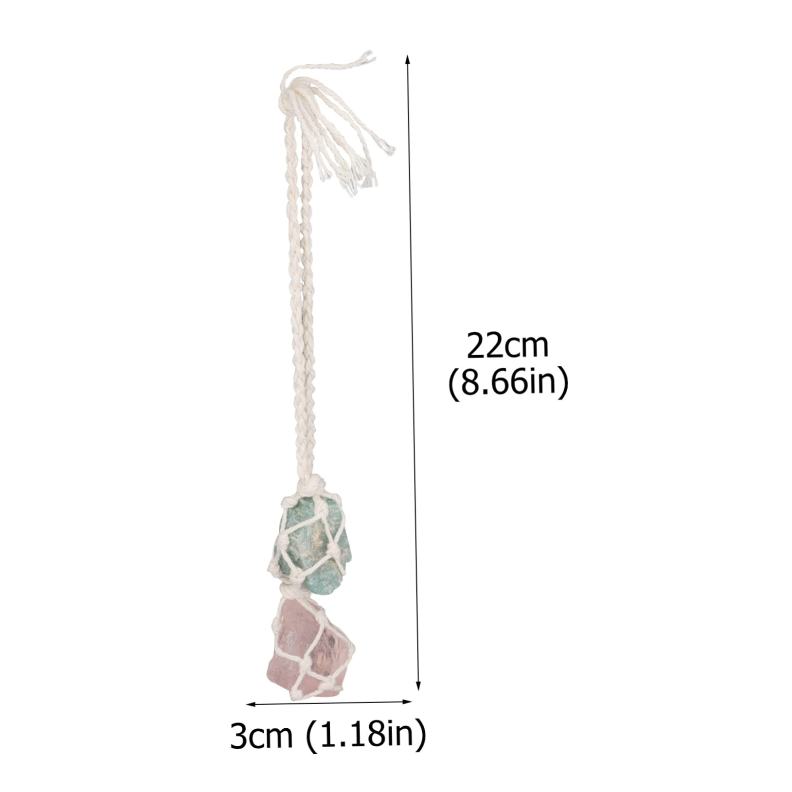 Ciieeo Lot De 4 Pendentifs Décoratifs Pour Voiture En Cristal Et Corde De Coton