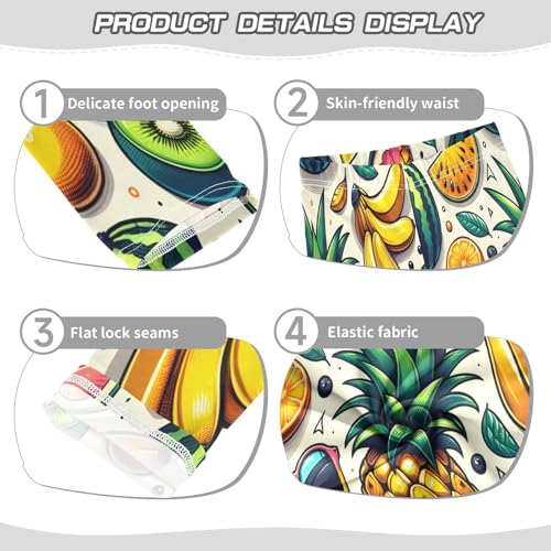 Bolaz Toddler Girls Leggings Printed Yoga Pants Leggings Seamless Pattern with Fruits for Kids3