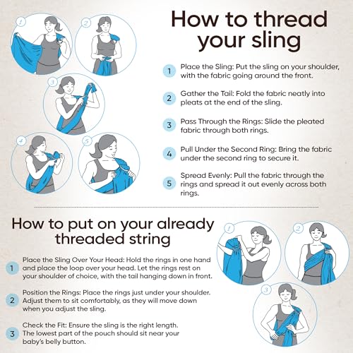 hip baby wrap ring sling baby carrier for infants and toddlers - beautiful 100 soft cotton baby wraps carrier for babies 8-35 lbs - perfect baby shower gifts moms and dads - nursing cover midnight