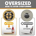 Lazy Susan Organizer Homerays 10 Inch Non-Skid Bamboo Lazy Susan for Kitchen Rotating Spice Rack for Kitchen Cabinet, Wood Turntable for Kitchen Countertop Organizer - Image 3