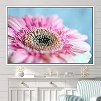 Framed Canvas Wall Art Blooming Closeup Botanical Chic Closeup Expressive Multicolor Photography Realism Ultra - 16x24 inches