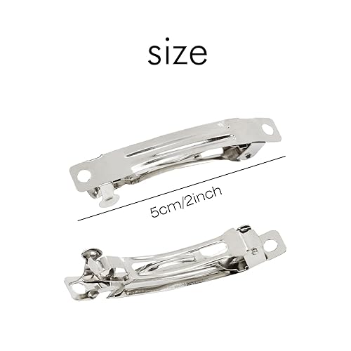 Miniatura 7 de Cinaci Paquete de 20 pasadores franceses de metal plateado en blanco de 2.4 pulgadas, 3 pulgadas, 4 pulgadas, accesorios para el cabello (2.4