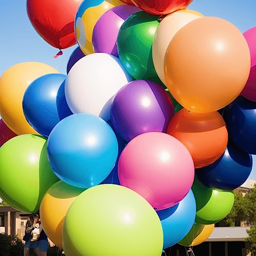 Image of 90 Pack 18 inch Balloons 15 Kinds Colors Latex Colorful Party Balloon Bulk for Various Party Events Decorations